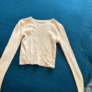 Reformation cropped cashmere crew neck